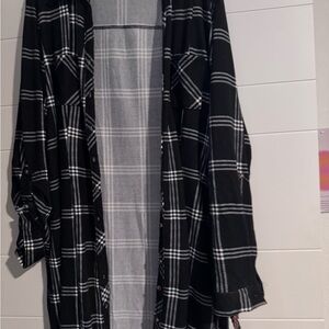 Black and White Plaid Women's Jacket